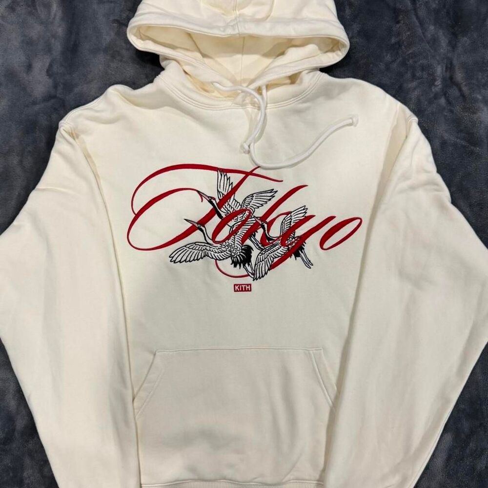 Kith Men's White and Cream Hoodie